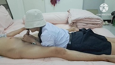 เบื่อการบ้านเลยหันมาอมควย