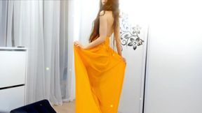 Trasparent yellow dress