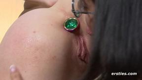 ”Ersties - Jasmina Licks Serafina's Twat From Behind Before Grabbing a Toy”