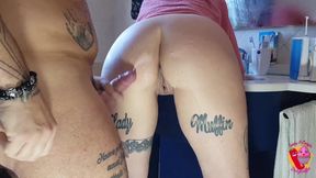 Lady Muffin: My Husband Buggers Me in the Shower and Cums on My Ass