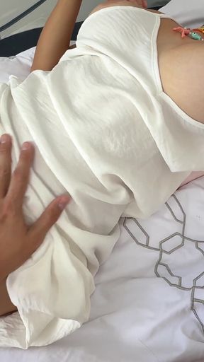 DON'T LOOK if you CUM FAST!  My BUSTY camping NEIGHBOR teasing me with her TIGHT HAIRY CREAMY PUSSY   Clip 1