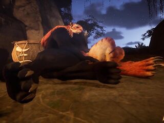 Chawn and Agon have some foreplay enjoyment