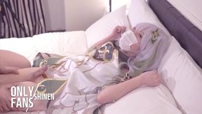 Nahida cosplay Japanese ladyboy getting destroyed by thick cock