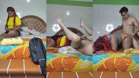 unfaithful latina with a big ass celebrating in a cheap motel with her step-nephew