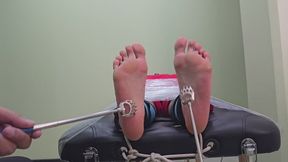 Kassandra's wrapped up tickling hell (feet camera)