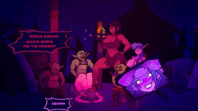 Elf screams as goblin orc gangbang fills her tight pussy creampie