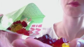 chewing sweet gummi bears wmv