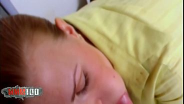 Russian redhead takes a hard fucking in classroom roleplay