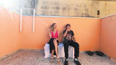 Blind man has a lucky day sitting in a public place.