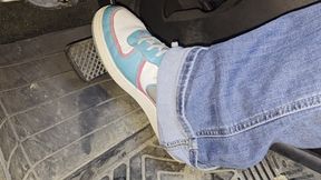 Driving to work in Nike air