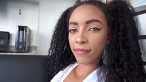 Petite Brazilian ebony Vitoria Slim grabs slammed by 3 BBCs in a 3-on-1 anal fest