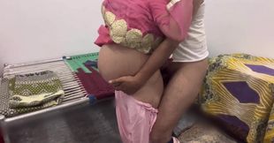 Pregnant indian milf wearing traditional clothes gets nailed by a naughty dude