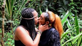 Busty Ebony MILF Tongues Tight Pussy Stepdaughter In Wild 69 Lesbian Fuck