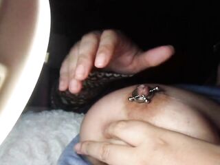 Veevee Plays with Her Nipp Rings