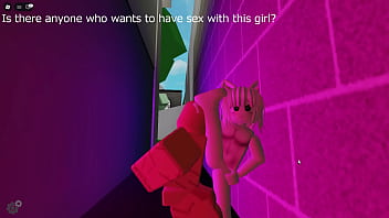 Shy girl opens her crotch and asks for sex behind the store in Roblox&#039_s brookhaven
