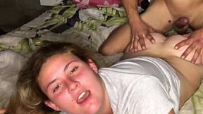 Flaxen-haired anal whore cries as twink's big dick hurts him