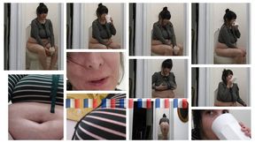 LA FRENCH MILF Sits on LE TOILETTE CAFE CHOCOLATING Excessively Feeding You
