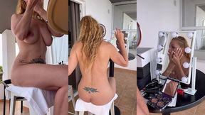 3eme jour a ibiza l heure de la douche et de me preparer avant l arrivee ...