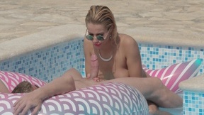 Cherry Kiss gets eaten out and fucked in the pool