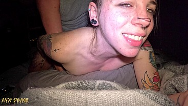 EMO Girl from tinder SUCKS COCK and gets fucked - FULL VIDEO