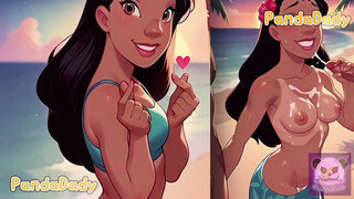 Nani Pelekai Manga porn - (Lilo & Stitch) Fucky-fucky on the beach Fellatio