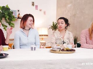 First-year students - Squirting excess - four women in the flight of pleasure