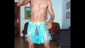 Shirtless Island Fantasy: Hot Hunk JERKS OFF Under Tropical Sun – Amateur Gay Fun 18+