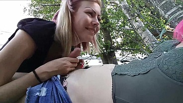 Kinky Hikers: Lake Erie Beach Public Blowjob