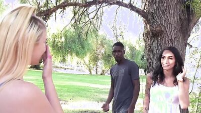 Petite girl Destiny Love sucks a BBC and gets stretched with it