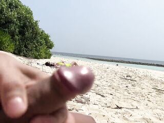 Pervert cummed on angels during the time that they were sunbathing on a public beach