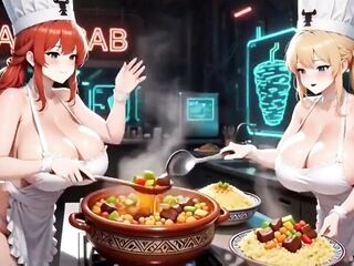 Laughable Cook Movie scene, Ai Animation