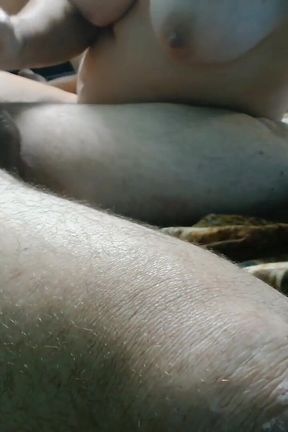 Chubby MILF Giving Handjob Cumshot