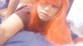 Tall Cyclist Feeds His Big Cock to Crossdresser