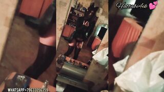 Femboy sissy slut squirts in front of the mirror