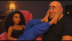 Ebony Beauty Teases With Her Soles