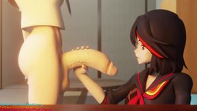 Ryuko X Mako - Helping Out Her Friend With New Training Regime