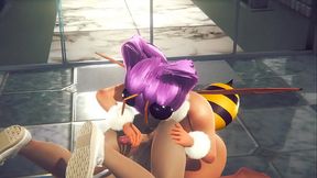 Dark Stalker Hentai - Q-bee fucked like a bitch - Japanese Asian Manga Anime Film Game Porn