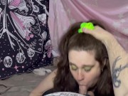 Amateur Wife Gives Hot Footjob And Blowjob Swallows Cum