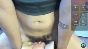 Blonde ladyboy destroyed by hairy cock big dick fucking tight pussy raw manyvids