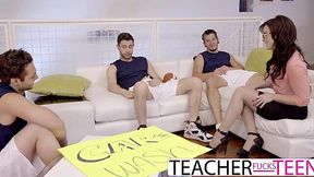 Sexy Teacher Jennifer White Gets Double Penetrated By Horny Students