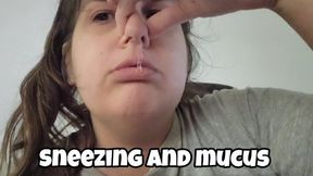 Sneezing & Snot Explosion – Multiple Sneezes with Thick Mucus Falling Out