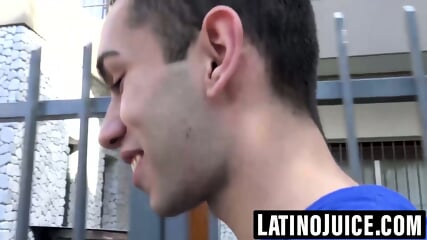 Straight Latino takes bare dick in his ass for first time