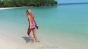 Curly babe at the beach