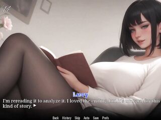 Obsessed Lucy #4, This honey Uses Her Feet, Animated Cute Roommate Porn Game