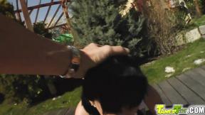 ”Euro Sandra Black ravaged in her booty by two cocks”