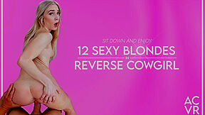 12 Sexy Blondes In Reverse Cowgirl - Sit Down And Enjoy With Kyler Quinn, Paisley Porter And Emma Starletto