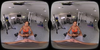 VR Bangers Sexy black babe Zoey Sinn seducing on gym VR Porn