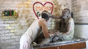 i m gonna get so messy for you! - sweet girl playing in gunge and clay.