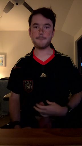 Man in soccer jersey