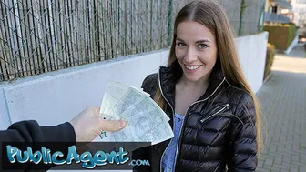 Eveline Dellai fucks a stranger in public for his money